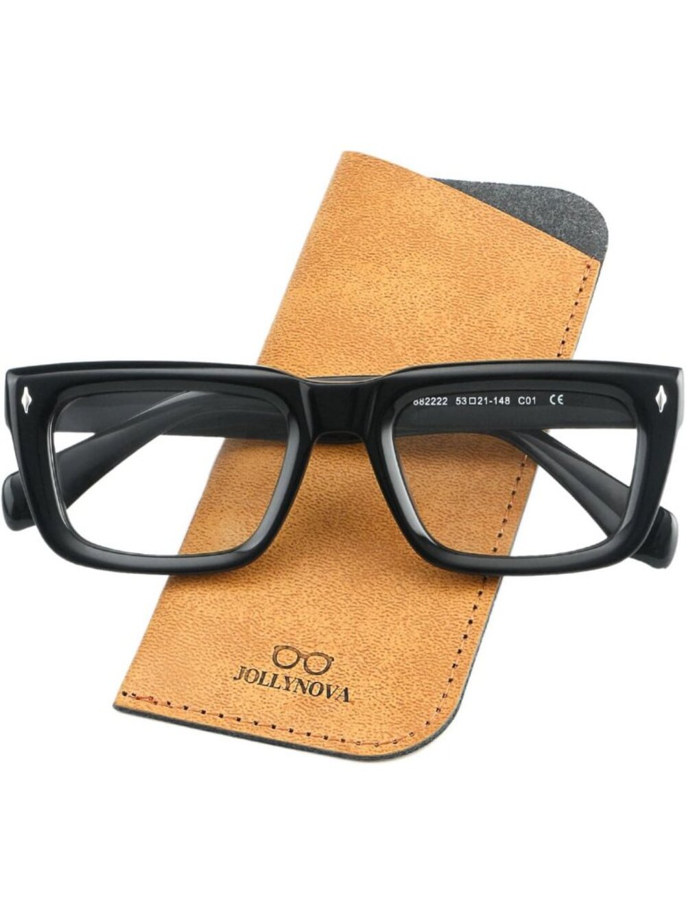 Retro Rectangle Thick Acetate Glasses Frame | Unisex Prescription Optical